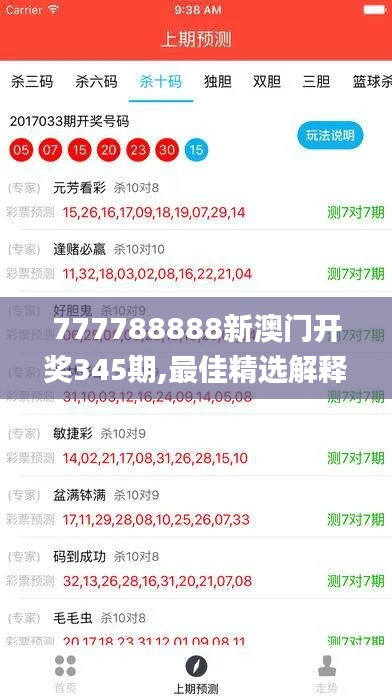 777788888新澳门开奖345期,最佳精选解释定义_AP19.987